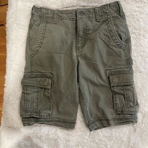 GAP Kids size 10 Olive Green Cargo Shorts elastic waistband